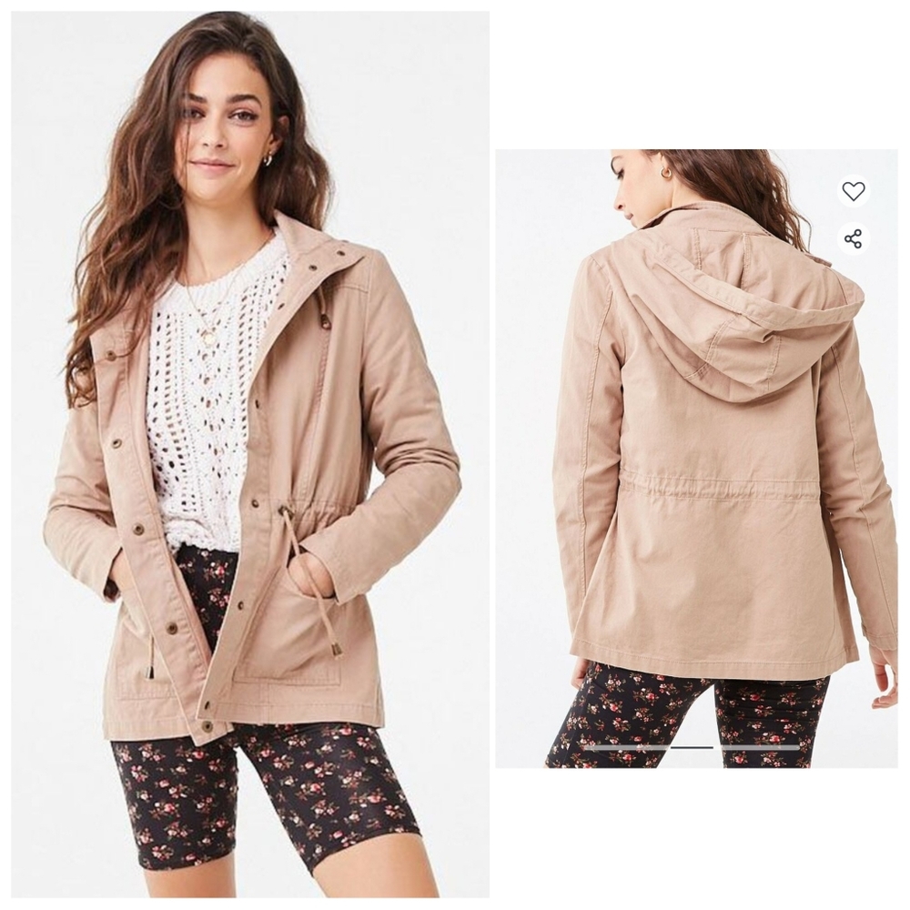 Forever 21 Hooded Utility Jacket